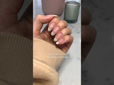 How to get almond shape nails AT HOME | DIY Nail Tutorial | #manicure #nails #tutorial