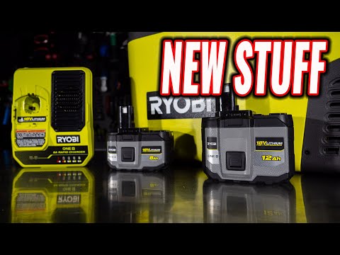 NEW RYOBI 12Ah and 8Ah One+ 18V Batteries and 8A Fast Charger