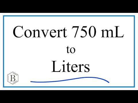 Convert 750mL to L  (750 milliliters to Liters)