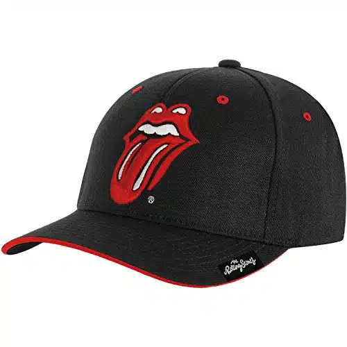 Rolling Stones Men'S Classic Tongue Baseball Cap Adjustable Black