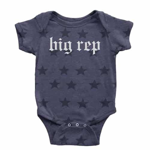 Expression Tees One Piece Big Rep Reputation Months Navy Blue Star Romper