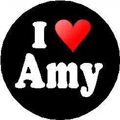 I Love Amy Magnet (Heart)