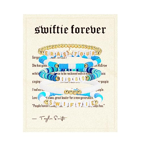 Jalzempl Pcs Taylor Bracelets Swiftie Lover Reputation Speak Now Fearless Taylor Outfit Friendship Jewelry Music Gifts Fans Accessories ()