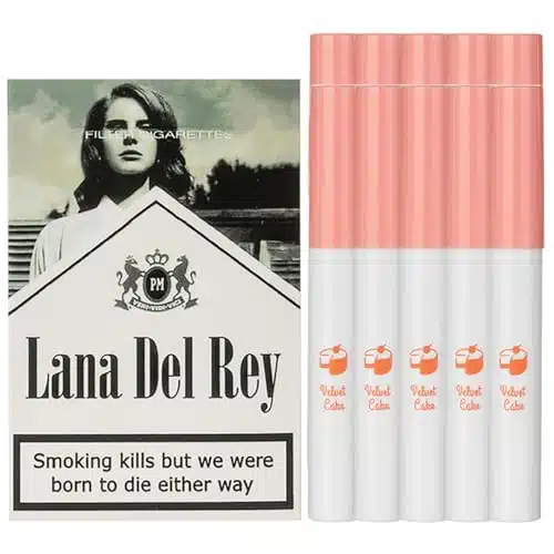 Lana Del Rey Lipstick Cigarettes Glossy Colors Lip Tint, Box Cigarette Lipstick Set, Long Lasting Lipstick Hour Waterproof Matte Lipstick Set, Lana Del Rey Cigarette Lipstick Pack Born To Die