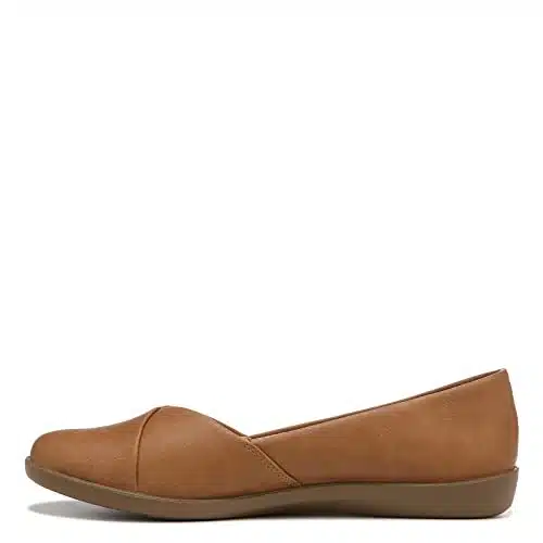 Lifestride Womens Notorious Ballet Flat, Tan, Ide Us