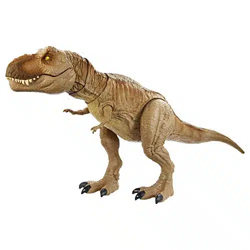 Mattel Jurassic World Epic Roarinâ Tyrannosaurus T Rex Large Action Figure, Primal Attack Feature &Amp; Sound, Realistic Shaking