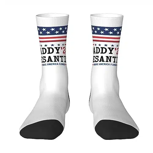 Pauppy Daddy Desantis Make America Florida Ron Desantis Gifts Womens Athletic Socks Over The Calf Work Socks Boot Socks