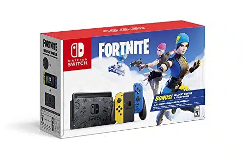 Purtch Newest Switch Wyellow &Amp; Blue Controllers Wildcat Bundle(V Bucks And Code For Wildcat Bundle Included), Touchscreen Lcd Display, Ac Wifi, Bluetooth