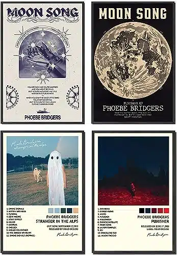 Thumpro Phoebe Bridgers Poster Set Of Album Cover Music Posters For Room Aesthetic, Wall Art For Room Bedroom Decoration X Unframed