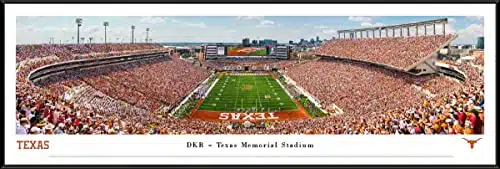 Texas Longhorns Football (End Zone)   Xinch Standard Framed Print By Blakeway Panoramas