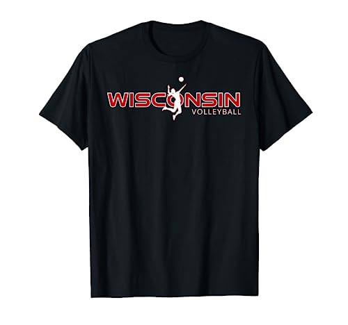 Wi Court Game The Badger State Souvenir Wisconsin Volleyball T Shirt