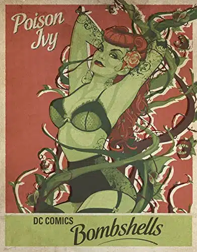 Desperate Enterprises Poison Ivy   Dc Comics Bombshells Tin Sign   Nostalgic Vintage Metal Wall Decor   Made In Usa