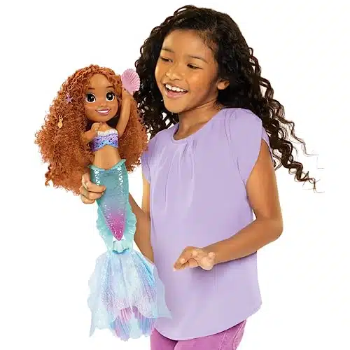 Disney The Little Mermaid Ariel Doll With Hair Charms! Feature Singing &Amp; Talking Doll, Accessories Activate Music &Amp; Magical Lights   Play In &Amp; Out Of Water!