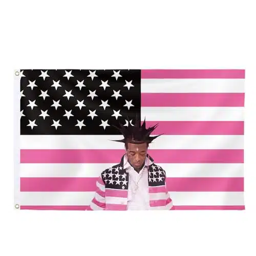 Gepas Bivee American Flag Tapestry Pink Flag Lil Rapper Uzi Flag Music Album Cover Tapestry For Bedroom Living Room College Dorm Man Cave Home Decor