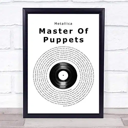 Master Of Puppets Vinyl Record Song Lyric Quote Music Poster Gift Present Wedding Song Art Print