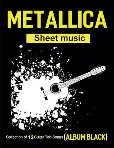 Metallica Sheet Music Collection Of Guitar Tab Songs (Album Black)