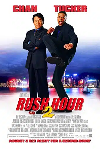 Movie Poster Arena Rush Hour Ovie Poster Sided Original Final Xjackie Chan Chris Tucker, Gray