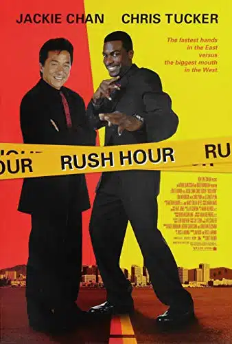 Rush Hour Movie Poster Sided Original Xchris Tucker Jackie Chan