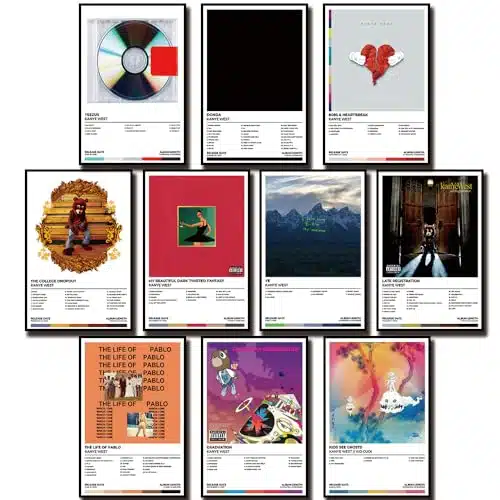 Tatbul Kanye Poster West Album Cover Music Posters Set Of Canvas Xinches (Xcm) Unframed