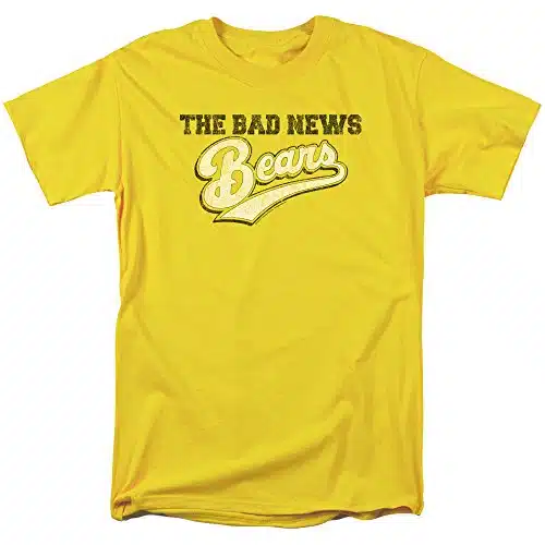 The Bad News Bears T Shirt Vintage Movie Logo Yellow Tee, Xl