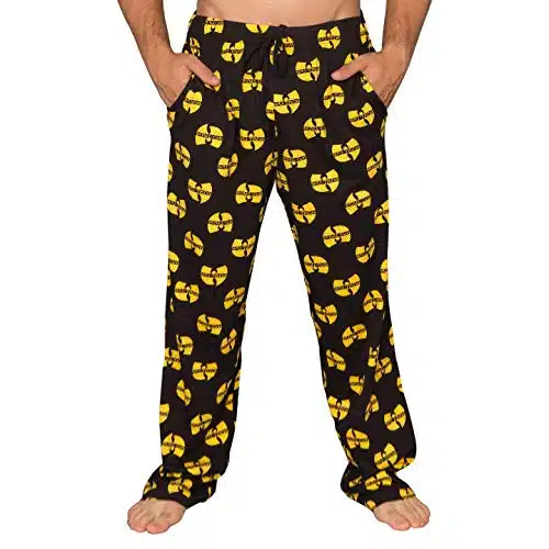 Wu Tang Clan Logo Yellow And Black Lounge Pants (Adult Small)