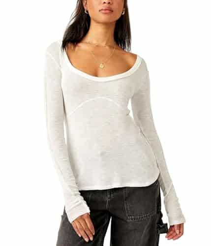 Free People Cabin Fever Layering Top Ivory Sm (Women'S )