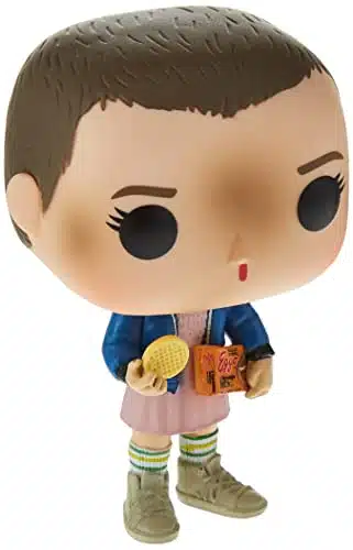 Funko Pop Stranger Things Eleven With Eggos Vinyl Figure, Styles May Vary   Withwithout Blonde Wig,Multicolor,Standard,