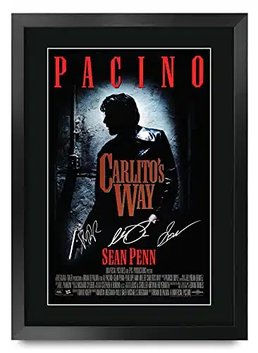 Hwc Trading Carlitos Way The Cast Al Pacino Sean Penn Brian De Palma X Inch Framed Gifts Printed Poster Signed Autograph Picture For Movie Memorabilia Fans   X Framed