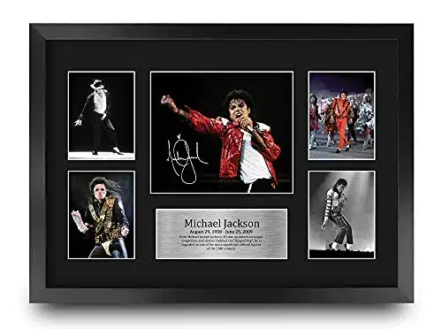 Hwc Trading Michael Jackson Musician X Inch (A) Printed Gifts Signed Autograph Picture For Music Memorabilia Fans   X Framed