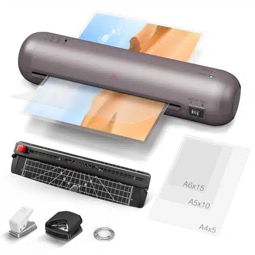 Laminator, Alaminator Machine, Inch With In Personal Desktop Laminator Hot &Amp; Cold Laminator Kit With Laminating Sheets Pcs, Fast Warm Laminator For Office, School, Home, Busin