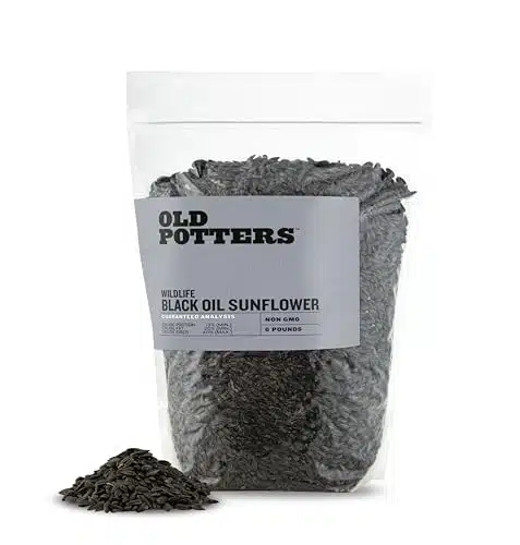 Old Potters Wildlife Black Oil Sunflower Seeds, Pounds, For Birds And Wildlife, Non Gmo &Amp; Usa Grown On Small Farms, Lbs