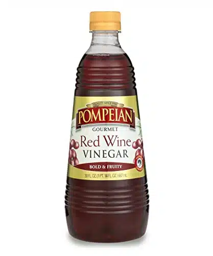 Pompeian Gourmet Red Wine Vinegar, Perfect For Salad Dressings, Marinades &Amp; Sauces, Naturally Gluten Free, Ounce