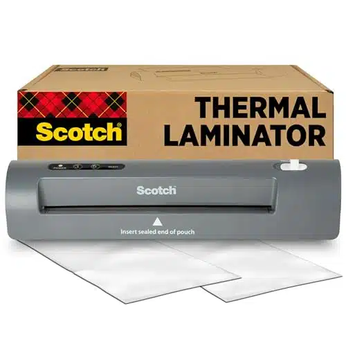 Scotch Thermal Laminator, Roller System For A Professional Finish, Use For Home, Office Or School, Suitable For Use With Photos (Tlx), Silverblack