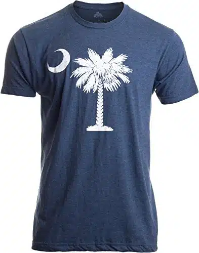 South Carolina Flag  Palmetto Moon Carolinian Sc Charleston Men Women T Shirt (Adult,L)