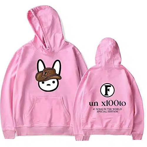 Sszkoidog Grupo Frontera Merch Hoodie Gf Tour Merch Long Sleeve Pullover Top Unisex Pullover Casual Hooded Sweatshirt (Pink,Xxs)