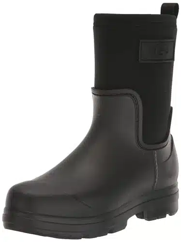 Ugg Women'S Droplet Mid Rain Boot, Black,