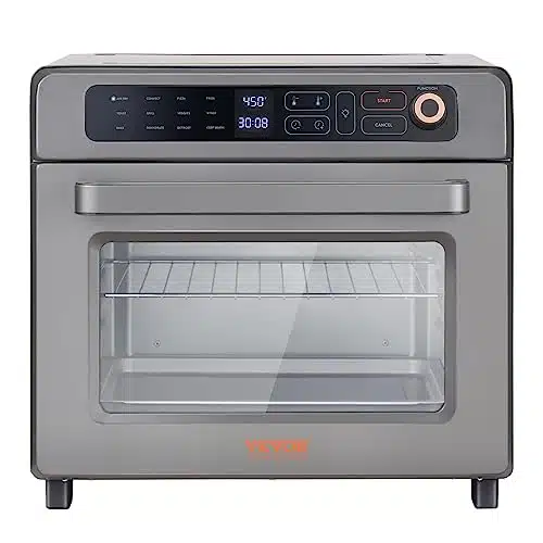 Vevor In Air Fryer Toaster Oven, L Convection Oven,  Stainless Steel Toaster Ovens Countertop Combo With Grill, Pizza Pan, Gloves, Slices Toast, Inch Pizza, Home And Commercial Use