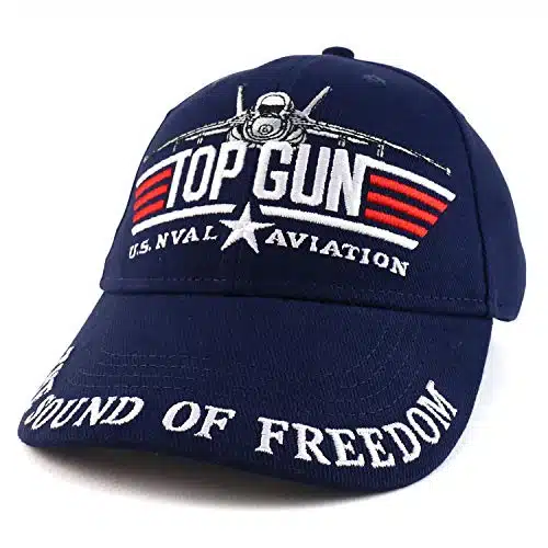 Armycrew Us Navy Top Gun Military Aviation Embroidered Adjustable Baseball Cap   Navy