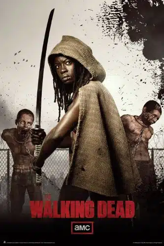 Beyondthewall Archive The Walking Dead Michonne Sword Zombie Horror Drama Tv Television Show Poster Print (X Unframed Poster)