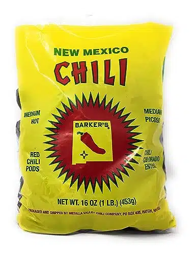 Barker'S Dried Red Chili Pods, Ounces   Medium Hot   Grown In World Famous Chili Region Hatch, Nm   No Preservatives, Usa Product!