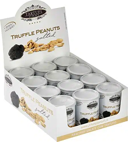 Black Truffle Gourmet Peanuts, Gourmet Snack, Velvety Truffle Flavor, Seasoned Peanuts, Truffle Oil Peanuts, (Display Of Units) Oz Each By Tita Italian