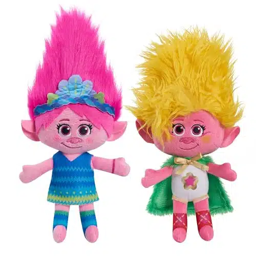 Dreamworks Trolls Band Together Inch Small Plush Poppy And Viva Piece Set, Kids Toys For Ages Up By Just Play