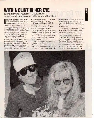 Lisa Hartman Clint Black Clipping Magazine Photo Orig Pg Xj