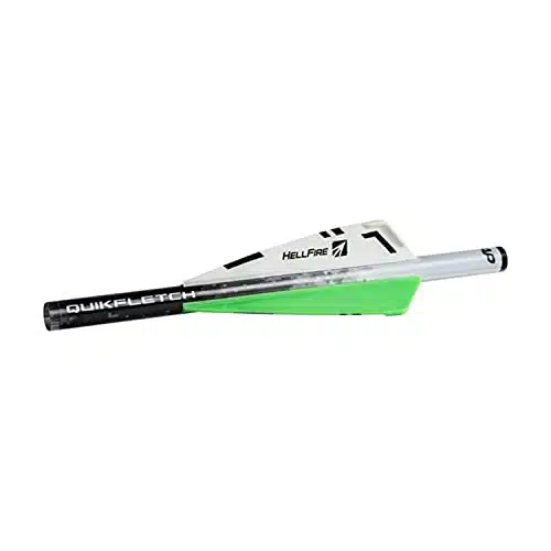 New Archery Products Quikfletch Hellfire Stabilizing Fletching   Whitegreen, Vane