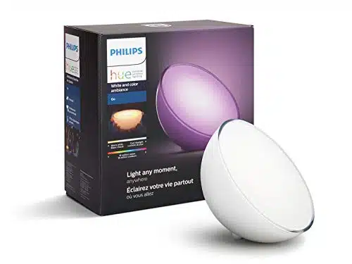 Philips Hue Go White And Color Portable Dimmable Led Smart Light Table Lamp (Requires Hue Hub, Works With Alexa, Homekit And Google Assistant), White