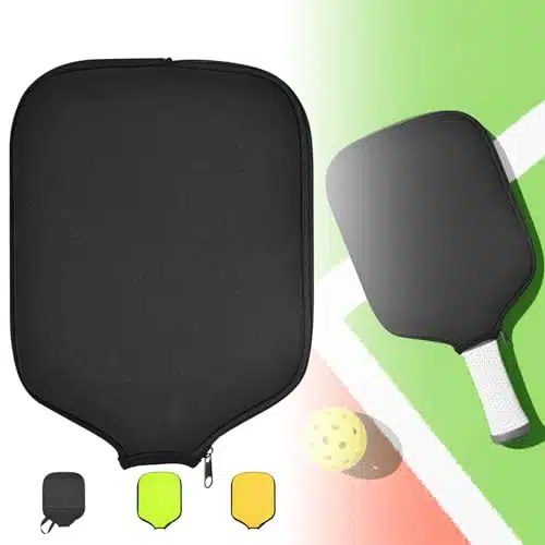 Qujior Pickleball Paddle Cover, Universal Case Size   X Inches Racket Sleeve, Compatible With Most Usapa Standard And Elongated Pickball Paddles (Pack Black)