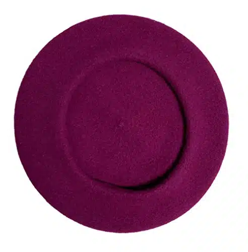 Raspberry Wool French Beret, New! The Kind You Find In A Second Hand Store, Parkhurst Berets Made In Canada