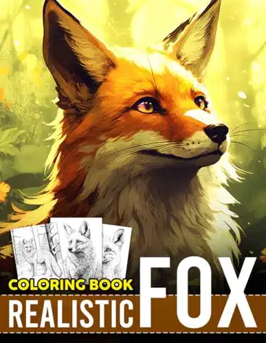 Realistic Fox Coloring Book Immerse In The Beauty Of Foxes Coloring Pages Relaxing Landscapes & Detailed Wildlife Animals Illustrations For Adults Relaxation