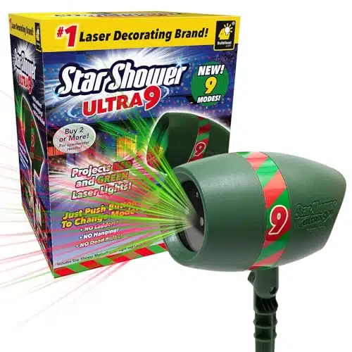 Star Shower Ultra Outdoor Laser Light Show, As Seen On Tv, New Unique Patterns, Showers Home Wthousands Of Lights, Color Combinations, Motion Or Still, Up To Sq Ft, Holiday Pr