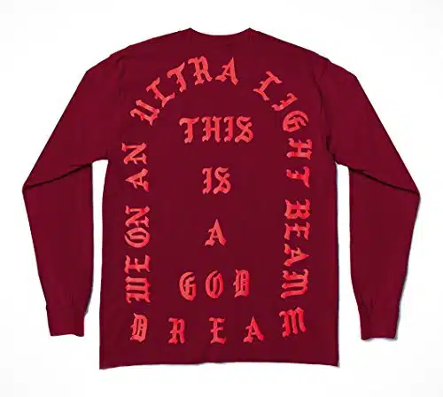 Aa Apparel The Life Of Pablo Tour Garnet Red Long Sleeve Shirt (Small, Garnet)